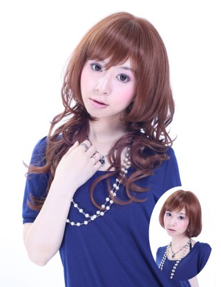 Wigs2you 接髪片 無痕假髪接髪片 長款卷髪補髪塊 增厚加長假髪片 無劉海假髪套E-017